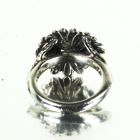 LAGOS HTF Daisy Collection Sterling Silver 750K Yellow Gold Ring Size 7 - Picture 4 of 9